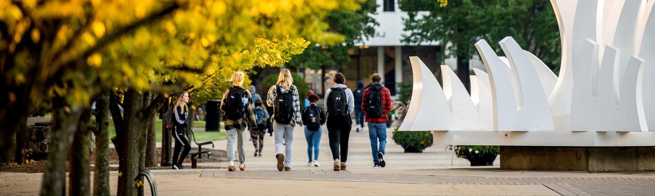 Students walking